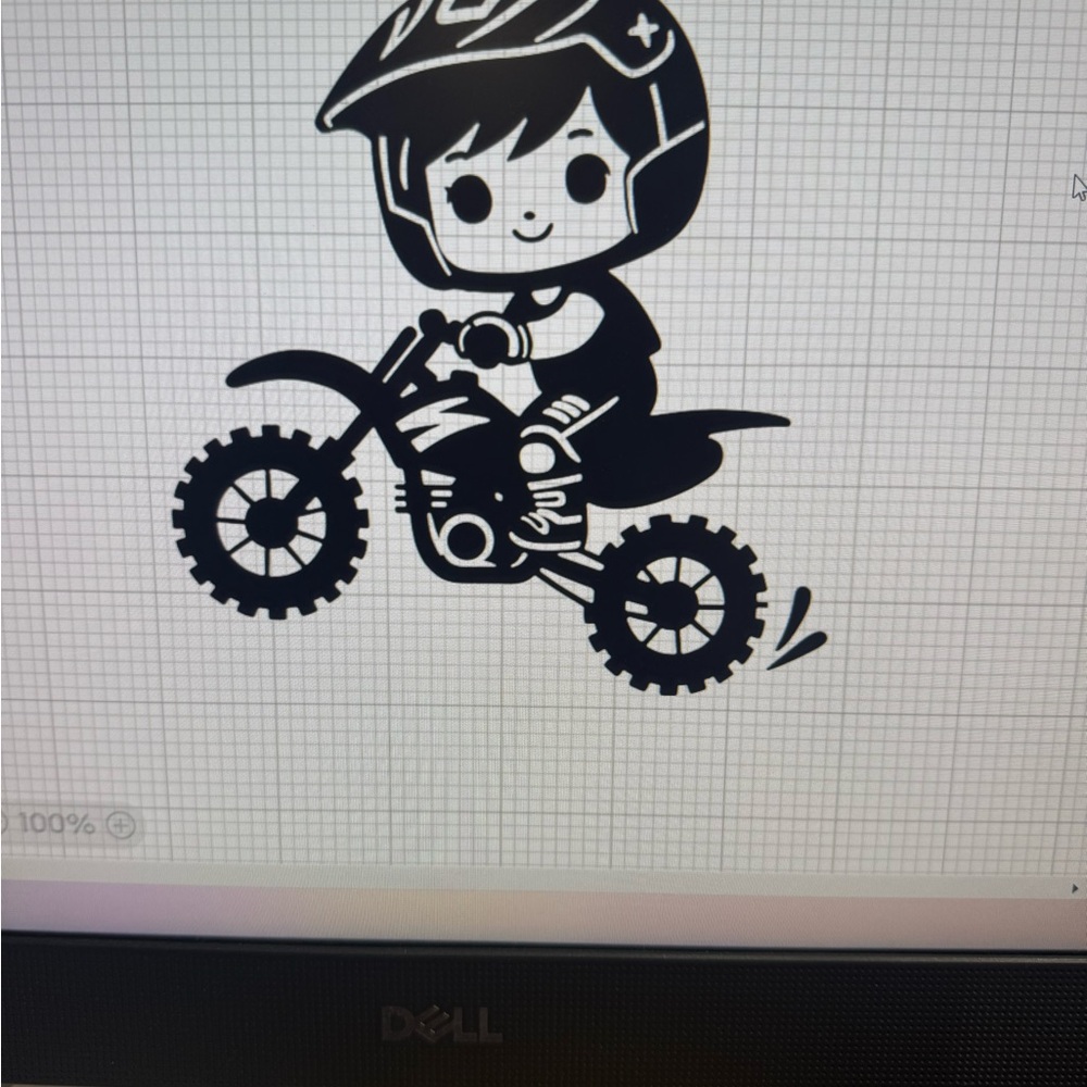 Kids Black Motocross Toy